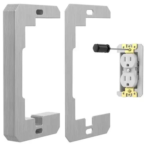 5/10/20 Pcs Wall Plate Spacer,Spacers for Electrical Outlets, Metal Flush Fit Device Leveling Plates for Electrical Outlet Repair, Fix Loose Outlets and Electrical Boxes
