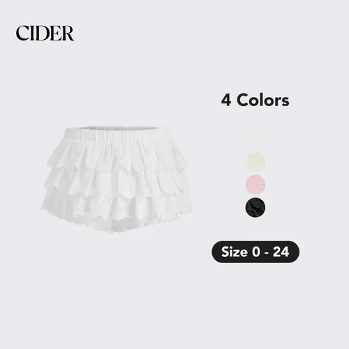 Cider Low Rise Solid Layered Micro Bloomer Shorts