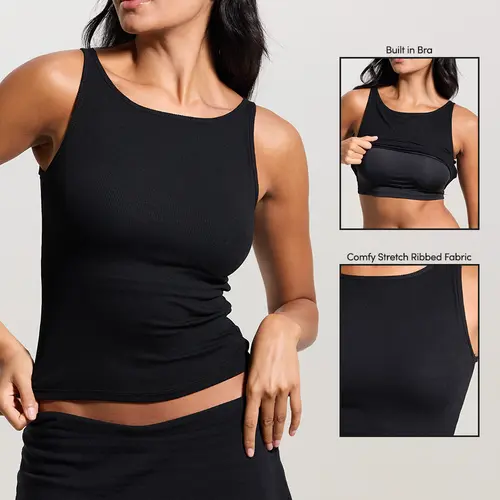 klassy Ribbed Dainty Boat Neck Brami - Casual Top for Women, Stretchy Fabric, Essential Womenswear