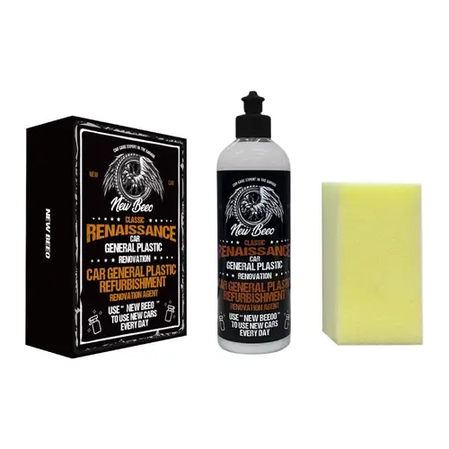 NEWBEEOO Car Exterior Plastic Refurbishment Coating, 180-Day Shine, Crack-Reducing Coat, Black Glossy Luster, 180-Day Long-Lasting Protective Layer