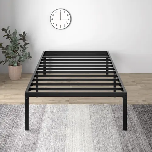 【Clearance】SHA CERLIN Basic Metal Bed Frame-Twin Size ,No Box Spring Needed/Noise-Free & Non-Slip Design.,dorm essentials,home decor