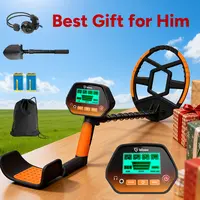 GoGonova Waterproof Handheld Metal Detector for Kids & Adults, 8" Search Coil, IP68 Rating, All Metal & Disc Modes, Adjustable Stem, LCD Display, Durable Shovel+Bag, Anti-Interference Headphones, Lightweight Tools and Gadgets Work Tool Kit, Carry Bag, Bat
