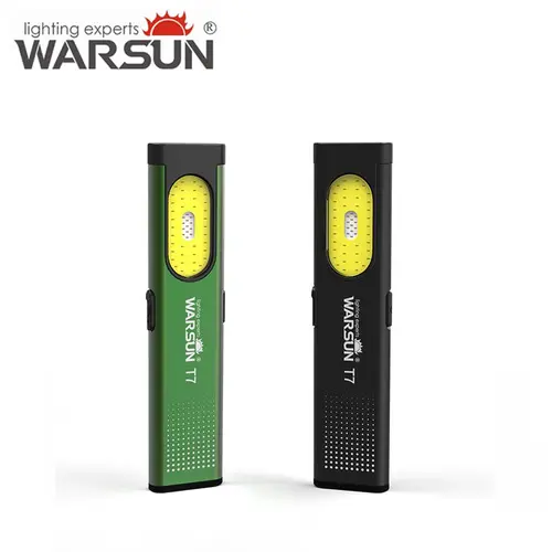 WARSUN T7 EDC Flashlight, Pocket LED Work Light with Magnetic Base & Clip, USB-C Rechargeable, Compact Everyday Carry Tool for Camping, Car Repair and Outdoor Use