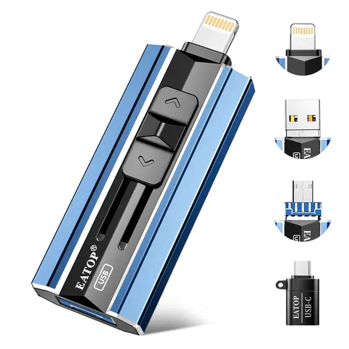 EATOP Flash Drives Intended for iPhone, Memory Stick Storage for Photos and Videos, USB External Memory Storage Flash Drive Compatible with iPhone iPad Android and Computers,sohochic