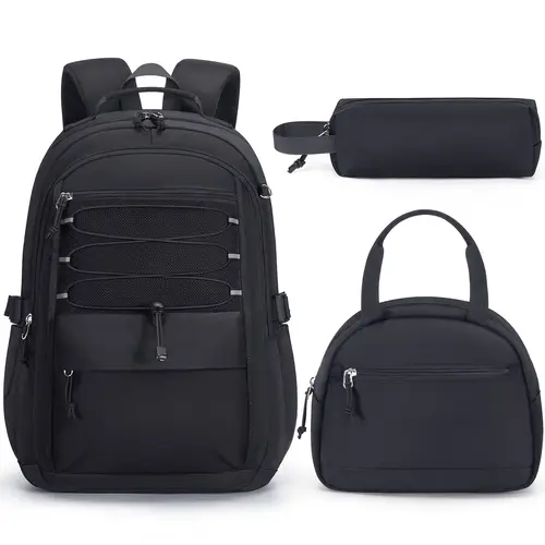 Fimibuke 3 PCS Middle High School Student Teen Girl Backpack with Lunch Bag Pencil Pouch Set, Waterproof School Bag Bookbag Backpack Daypack dealsforyoudays