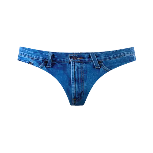 The Jeanstring | Shinesty Denim Print Seamless Thong