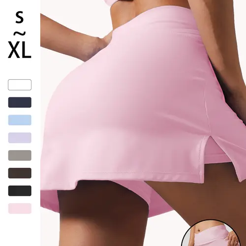 Women's High-Waisted Sporty Skirt, Stretchy Soft Yoga Fitness Dress, All-Seasons, Perfect for Daily Workout, Travel, Valentine's Day, Dates, Workout Skirts