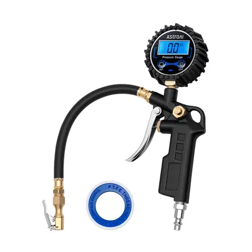 AstroAI Digital Tire Inflator Gauge (250 PSI) with NPT Air Chuck, Compressor Accessories, Durable Brass Components & Accurate Measurement - Automotive Vehicle Tool (Car, Vehicle Tire Inflator),toolupgrade
