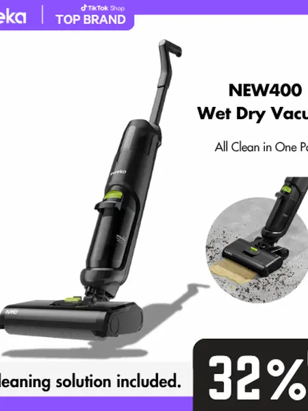 Eureka NEW400 Cordless Wet-Dry Hard Floor Cleaner - 2-in-1 Cordless Vacuum Mop, Self-Propelled, Self-Cleaning, Multi-Surface, Sticky Mess Cleaning, Durable Household Vacuum & Floor Care Appliance