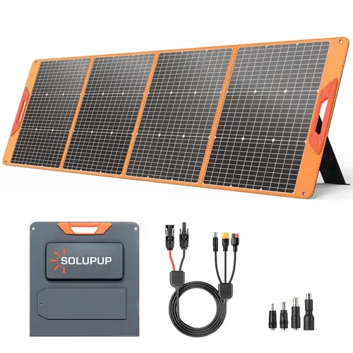 SOLUPUP 200W Portable Monocrystalline High Efficiency Solar Panel, 24% Efficiency Foldable Emergency Charger for Solar Power Generators, IP66 Waterproof Off Grid Panel with MC4 & USB Outputs, 4 Kickstands for RV Camping,sohochic