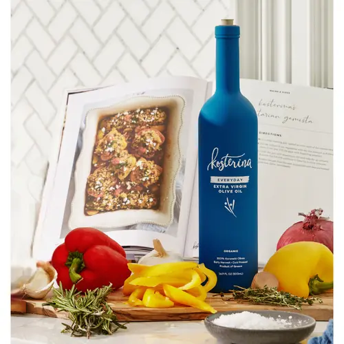 Kosterina Organic Everyday Extra Virgin Olive Oil 500ml Authentic Southern Greece Pure for Cooking Baking & Marinade