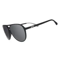goodr Add the Chrome Package Large Size (Mach G) Solid Black Frame with Chrome Lens, UV400, No Slip No Bounce No Tangle