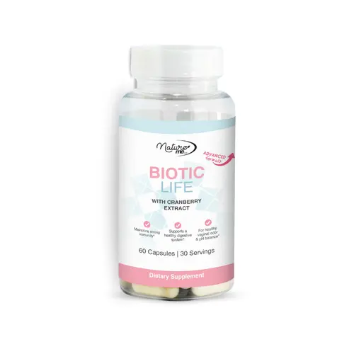 Biotic Life Advanced Formula Probiotic Capsules - Blended Probiotics Supplement Daily Pack with Lactobacillus & Cranberry, Gut Support, Lactose Digestion Aid, Health Supply, Nutrition Boost (Alleviates Diarrhea & Constipation), Probiotics Supplements, Ble
