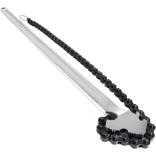 VEVOR Heavy-Duty Carbon Steel Pipe Chain Wrench, 24-Inch Chrome Forged Solid Wrench, Max 6.7" Capacity for Clamp Pipes,toolupgrade