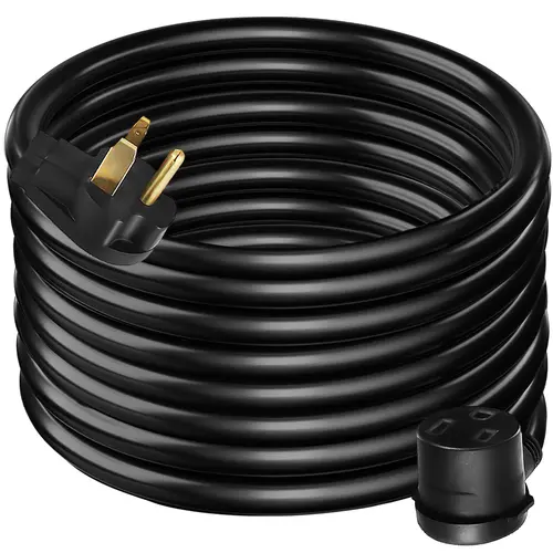 VEVOR 50ft Pure Copper Heavy-Duty Welding Extension Cord - 30A 250V 12500W UL-Tested STW Wetrated Weatherproof Cable, Tig Welding Accessories for Portable Welders, Extreme Temp Use (-40°F to 194°F), Vehicle,toolupgrade