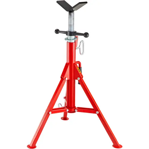 【Summerfinds】VEVOR V Head Pipe Stand Adjustable Height 28-52 Inch Pipe Jack Stands 2500 LB. Capacity,Folding Portable Pipe Stands 1/2 to 12 Inch Pipe Supporting,Steel Jack Stands