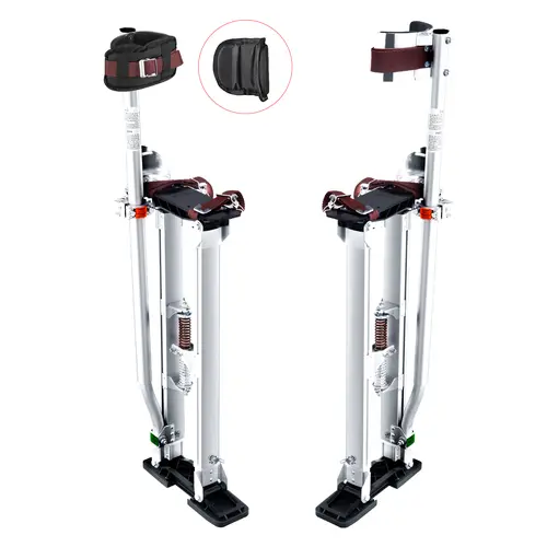 【toolupgrade】VEVOR Aluminum Alloy Drywall Stilts, 24-40 in Adjustable Work Stilts with Protective Knee Pads & Knee Straps, Non-slip Tool for Home Decoration, Tree Pruning, Sheetrock Painting