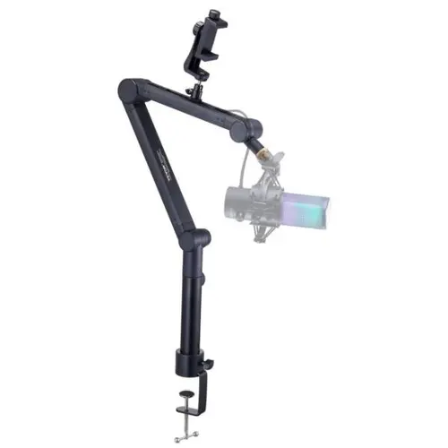 VEVOR Microphone Boom Arm Studio Equipment, Adjustable Mic Stand with Cable Management, Desk Mount Clamp, Detachable Extension Rod, 3/8"-to-5/8" Adapter Accessories for Recording Streaming Gaming (Blue Yeti, SM7B),toolupgrade