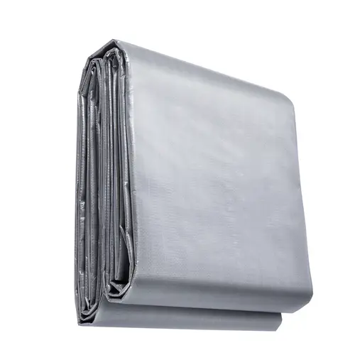 【toolupgrade】Tuspuzz Extra Large 10 Mil Heavy-Duty Thick Lightweight Waterproof Plastic Poly Tarp Cover, 20'x30' with Reinforced Metal Grommets (Silver/Brown), All-Weather UV/Tear Resistant for Camping, Picnicking