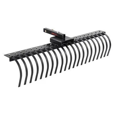 【DealsForYouDays】VEVOR Tow Behind Garden Landscape Rake - 60" Working Width Tow Dethatcher, 21 Steel Coil Tines, Corrosion-Resistant, Fits 48"-60" Toolbars & 3-Point Suspension Systems, Time-Saving for Leaves & Pine Needles