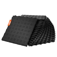 【toolupgrade】VEVOR Interlocking Garage Tiles, 12x12x0.53 in Bulk Pack (50 Pcs), Non-Slip Double-Sided Texture Floor Covering for Garages, Basements, 12X12 In
