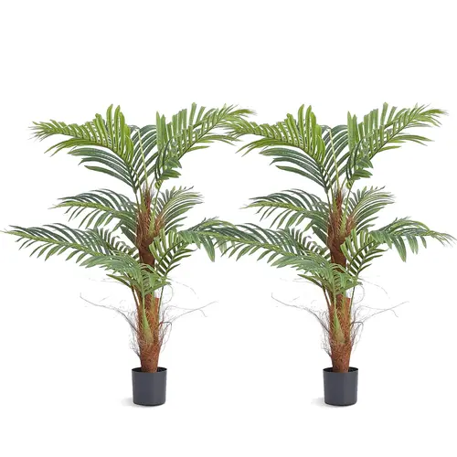 【Father's Day Gifts】VEVOR 4 FT Tall Lifelike Artificial Palm Tree, Adjustable Secure PE Material, Anti-Tip Protection, Low-Maintenance Tropical Fake Plant, Aesthetic Home Decor for Home Office, Decor for Living Room, Apartment Accessories,toolupgrade