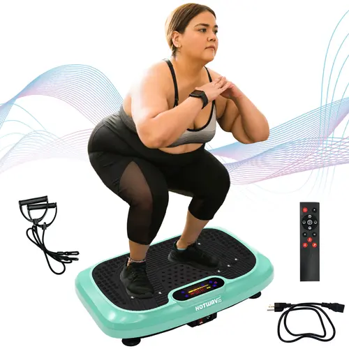HOTWAVE Vibration Plate Exercise Machine - 450 LBS Capacity, 120 Speed Levels, 60Hz High Frequency Vibration Platform with Resistance Bands, Portable Indoor Home Workout Whole Body Workout Fitness Equipment, Indoor Fitness Equipment,Back To School tiktoks