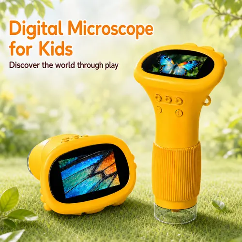 ASPOVEN  2.0" Screen 1000X Kids Microscope, Handheld Digital Microscope HD Pocket Portable Mini, Photo & Video Camera, USB Camera for PC, STEM Toy & Educational Science Toy Gift for Boys & Girls Ages ,Back To School sale