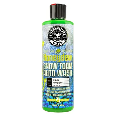 Chemical Guys Honeydew Car Wash Soap - pH-Neutral Hypersurfactant Cut Foam Cleaner, Extra Thick Slick Surface Detailing Solution, Dirt-Removing Automotive Care Supplies with Foam Sprayer, Protects Coatings, Car Cleaning Supplies