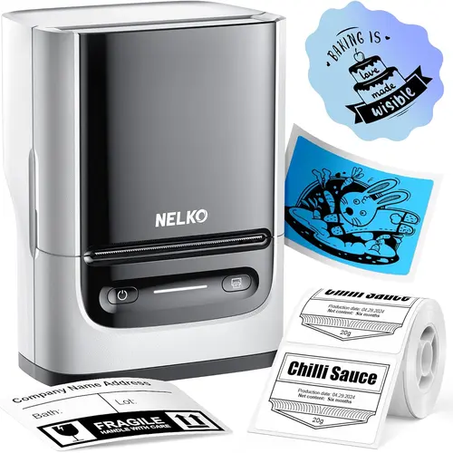 PM220 Label Printer with tape,Portable Thermal Printer,Bluethooth Label Printer,for Address, Logo, Clothing, Mailing, Sticker Printer for Phones & PC Fathersdaygift, summerwins