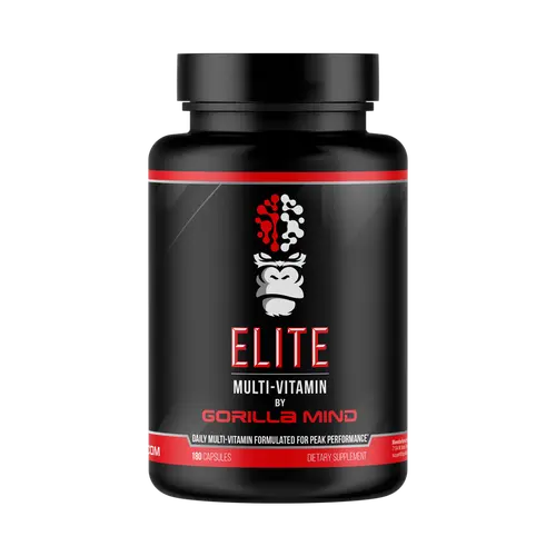 Gorilla Mind Elite Multivitamin Capsules for Adults - High Bioavailability Minerals, Trace Elements, Natural Wellness Boost, Energy, Sugar-Free, No Artificial Flavor, Unflavored, Single Item - 180 Capsules (60 Servings) [Stockup Option]