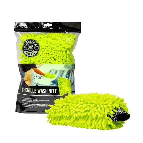 CHEMICAL GUYS Chenille Wash Mitt - Extra Plush Microfiber Mitt for Scratch-Free Cleaning, Tough on Dirt, Gently Lifts Grime, Ultra-Soft, Highly Absorbent, Ideal for Car Detailing, Cars Accessories, Detailing Products, Microfiber Cleaning Cloths