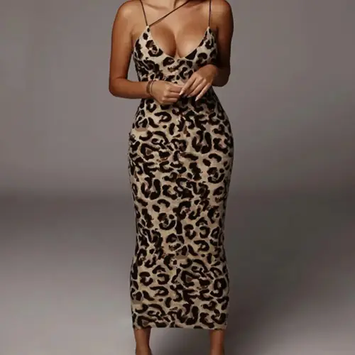 Women's All Over Print / Plain Cami Bodycon Stretch Dress, Fashion Casual Chic Fitted Sleeveless Spaghetti Strap Midi Dress for Daily Outdoor Wear, Ladies Dress for Summer, Fashion Sundress, Womenswear, Date Night Dresses