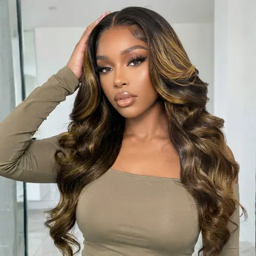 UNice Glueless Balayage Highlight Body Wave Lace Front Wig - Pre-cut 7x5 HD Lace Human Hair Wig - Beginner-Friendly, Ready to Go, Summerwins, Lace Front Wigs,sohochic