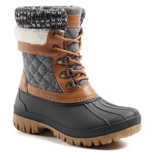 ALEADER Women's Winter Fashionable Versatile Snow Boots - Warm, Non-Slip Duck Shoes with Insulation, Outdoor Walking Shoe Style, Walking Shoes