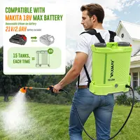 【Toolupgrade】VAXMAY Battery Powered Backpack Sprayer 3.2 Gallon 80 PSI Electric Garden Sprayer Compatible with Makita 18V Battery 5 Nozzles 2.0 Ah Battery & Charger Included, 80 Psi Pressure