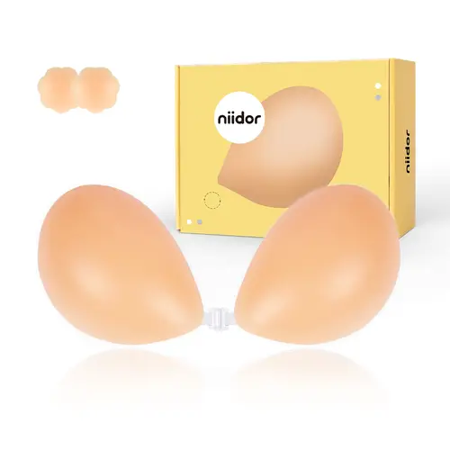 Niidor Sticky Bra Adhesive Strapless Ultra Invisible Push up Silicone Bra Multiple Colors Sizes Women's Exotic Bras