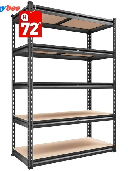 Raybee Garage Shelves 5-Tier Metal Storage Shelving Unit Adjustable Garage Storage Shelf for Craft Warehouse Pantry Basement Durable Steel Stand Organiser Racks #TikTokShopBackToSchool