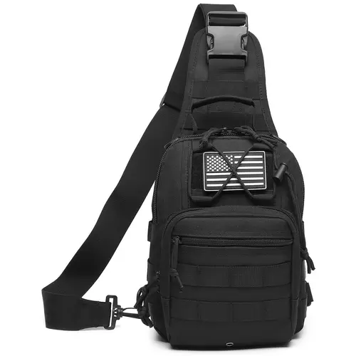 BIGWIG Lightweight Quick Adjust Tactical Compact EDC Sling Bag - Waterproof Crossbody Purse with Adjustable Strap, Concealed Carry Travel Chest Bag for Range, Men’s Gifts