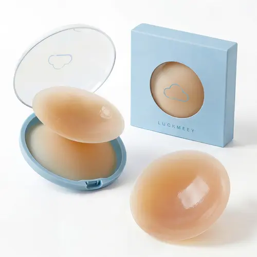 LUCKMEEY Push Up Nipple Covers with Magic Lifting Wings – Reusable Adhesive Waterproof Lifting Nipple Cover,Hypoallergenic Sticky Adhesive Silicone Nipple Pasties with Travel Box#tiktokshopbacktoschool#sohochic