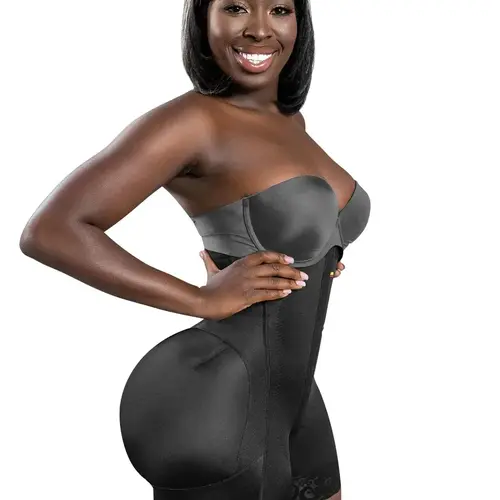 Stage 3 Strapless Colombian Faja | Powernet Waist Sculpting + Posture Rods | Hourglass Bodyshaper | High Compression Short Cut | Anti-Roll Fit | 3 Hook Levels | Snatched Body