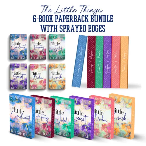 Little Things Complete 6-Book Paperback Bundle by Kelsie Rae – Steamy College Hockey Romance Fiction, Discreet or Character Covers
