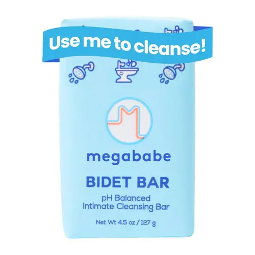 Megababe Bidet Bar pH Balanced Daily Cleansing Bar for Intimate Area, 4.5 oz Self Care Products, Dermatologist & Gynecologist Approved, Safe for Sensitive Skin, Ph-Balance Intimate Washes & Wipes Single Item, Feminine Wash
