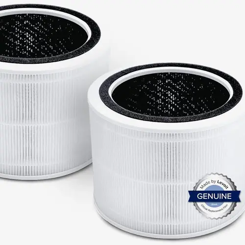 Levoit Core 200S Air Purifier Replacement Filters, 2-Pack 3-in-1 High-Efficiency Activated Carbon Filters, Core 200S-RF Model, White
