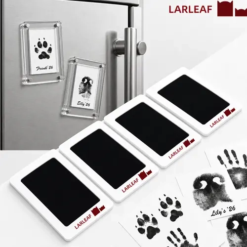 Fridge Magnet Paw Print Kit, 4-Pcs Ink Pads + 2 Fridge Magnets, Mess-Free Stamp Pad for Dogs & Cats,  Clean Touch Ink Pad, Dog Paw & Nose Print Kit, Keepsake Memorial Gift For Pet Dogs And Cats, Pet Memorials, Dog Stuff #Summervibes # sohochic