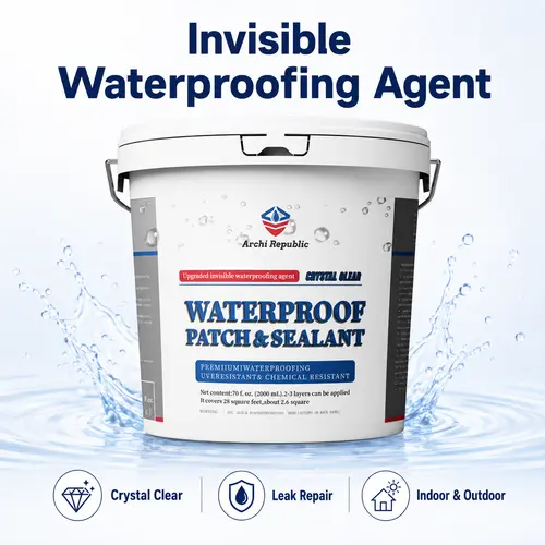Archi Republic Clear Waterproofer - Highly effective waterproofing coating that protects your building from water, long lasting and easy to use on a wide range of surfaces.