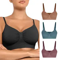 FeelinGirl Women's Wireless Bra Comfort Bralettes  Suitable for up to 44DD  No Underwire Unlined Cami Bra Seamless Tshirt Bras Sports Bra Everyday Daily Wear Breathable  newarrivals SohoChic