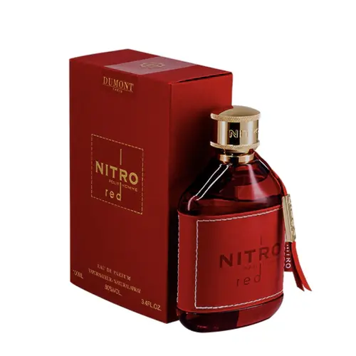 Dumont Nitro Red Eau De Parfum (EDP) for Men - 3.4 Oz Fresh Woody Floral Amber Musk Perfume, Masculine Fragrance, Edp Fragrance, Rich