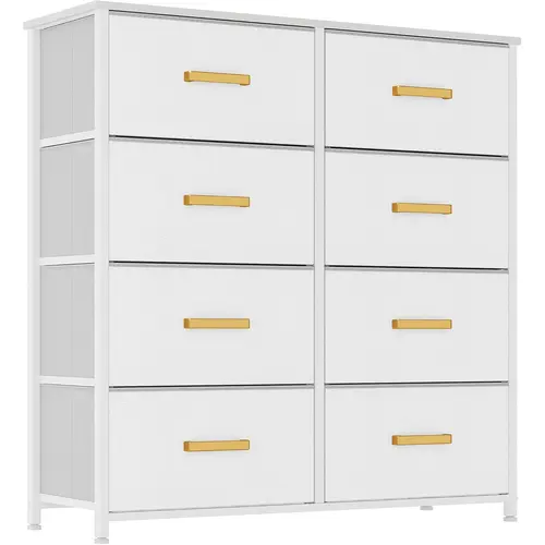 YITAHOME 8 Drawer Dresser for Bedroom, Fabric Dressers & Chests of Drawers, Black Dresser for Storage ,Organizer Unit Storage Tower for Bedroom, Living Room, Hallway & Closets, Girls, Bedroom Furniture, Storage Bin Cabinet