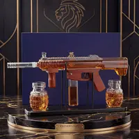 Kollea Whiskey Decanter with Luxury Gift Box,Halloween Party Decor,Man Cave Bar Accessories,Detachable Decanter&Bullet Shot Bottles,Decanter Set,Military Home Bar Dispenser,Gifts for Him,Husband,Dad,Anniversary&Birthday,Made Of Glass,soho chic